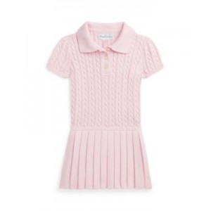 Baby Girls Mini Cable Cotton Blend Polo Dress