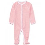 Baby Girls Striped Cotton Coverall