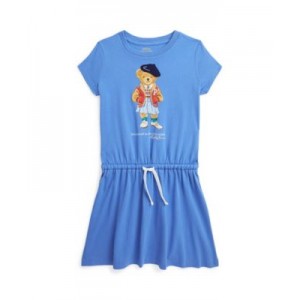 Toddler and Little Girls Polo Bear Cotton Jersey Dress