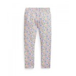 Toddler and Little Girls Floral Stretch Jersey Leggings