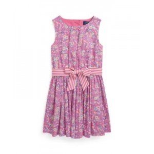 Toddler and Little Girls Floral Cotton Poplin Dress