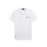 Toddler and Little Boys Ombre-Logo Cotton Mesh Polo Shirt