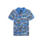 Toddler and Little Boys Polo Bear Cotton Mesh Polo Shirt
