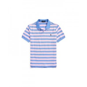 Toddler and Little Boys Striped Cotton Mesh Polo Shirt