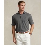 Mens Classic-Fit Cotton-Linen Mesh Polo Shirt