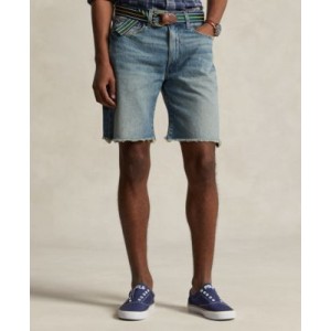 Mens 8-Inch Vintage Classic Fit Denim Shorts
