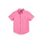 Toddler and Little Boys Cotton Oxford Short-Sleeves Shirt