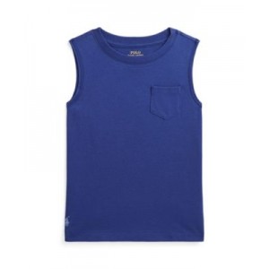 Toddler and Little Boys Cotton Jersey Pocket Tank T-shirt