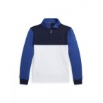 Big Boys Logo Fleece Quarter-Zip Pullover Sweatshirt