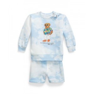 Baby Boys Polo Bear Fleece Sweatshirt and Shorts Set