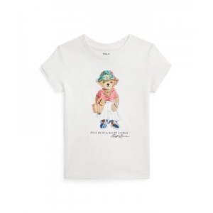 Toddler and Little Girls Polo Bear Cotton Jersey T-shirt