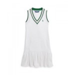 Big Girls Cricket-Stripe Cotton Terry Dress
