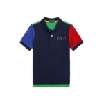 Toddler and Little Boys Color-Blocked Ombre-Logo Mesh Polo Shirt