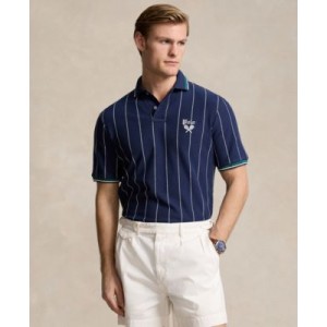 Mens Classic-Fit Embroidered Mesh Polo Shirt