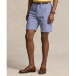 Mens 9-Inch Classic Fit Gingham Chino Shorts