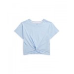 Big Girls Twist-Front Cotton Jersey Short Sleeve T-shirt