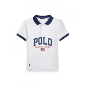 Toddler and Little Boy Logo Heavyweight Cotton Jersey Polo