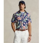 Mens Classic-Fit Floral Seersucker Shirt