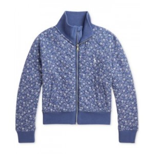 Toddler & Little Girls Floral Quilted Double-Knit Jacket