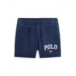 Toddler and Little Boy Flag Logo Cotton Twill Short