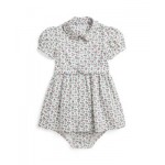 Baby Girls Belted Floral Cotton Oxford Shirtdress