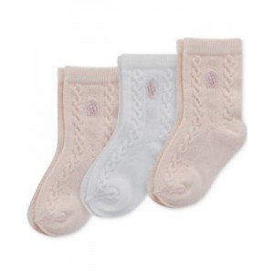 Baby Girls 3-Pk. Cable-Knit Socks