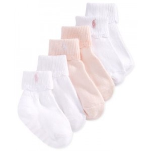 Ralph Lauren Baby Girls Low Cut Logo Socks Pack of 3
