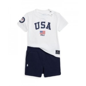 Baby Boys Team USA Jersey T-Shirt & Fleece Shorts 2 Piece Set