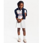 Toddler & Little Girls Team USA Stretch Mesh Polo Dress
