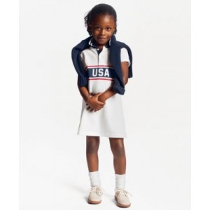 Toddler & Little Girls Team USA Stretch Mesh Polo Dress