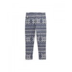 Little and Toddler Girls Fair Isle Stretch Jersey Leggings