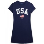 Big Girls Team USA Cotton T-Shirt Dress