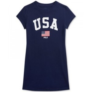 Little Girls Team USA Cotton T-Shirt Jersey Dress