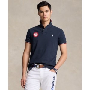 Mens Team USA Custom Slim-Fit Mesh Polo Shirt
