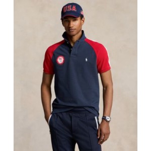 Mens Team USA Custom Slim-Fit Mesh Polo Shirt