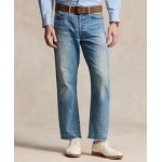 Mens Heritage Straight-Fit Distressed Jeans