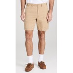 Cotton Linen Flat Front Shorts 8.25