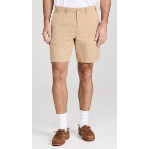 Cotton Linen Flat Front Shorts 8.25