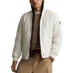Cotton & Nylon Quilted Full Zip Bomber Jacket
