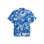 Beach Print Classic Fit Button Down Camp Shirt