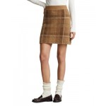 Plaid Knit Mini Skirt