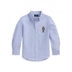 Boys Polo Bear Cotton Oxford Shirt - Little Kid, Big Kid