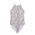 Girls Floral One Piece Swimsuit - Big Kid