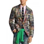 Soft Tailored Plaid Suit Jacket