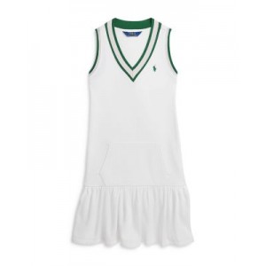 Girls Cricket-Stripe Cotton Terry Dress - Little Kid, Big Kid