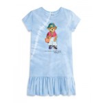 Girls Tie Dyed Polo Bear Cotton T-Shirt Dress - Little Kid, Big Kid
