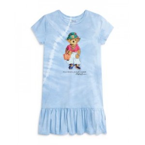 Girls Tie-Dye Polo Bear Cotton T-Shirt Dress - Big Kid