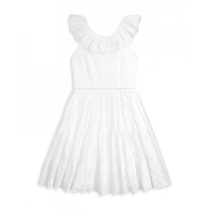 Girls Eyelet Embroidered Cotton Voile Dress - Little Kid, Big Kid