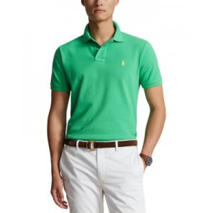 Custom Slim Fit Printed Mesh Polo Shirt