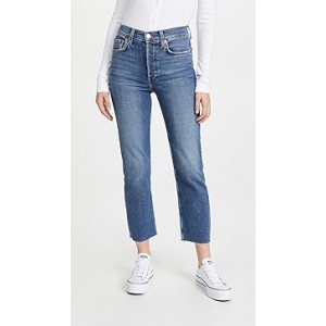 High Rise Comfort Stretch Stove Pipe Jeans